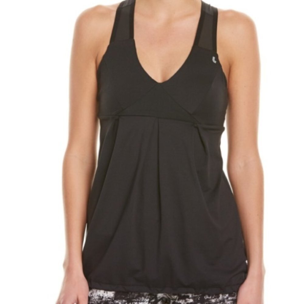 Lole Adalyn Black Cinch Hem Athletic Tank